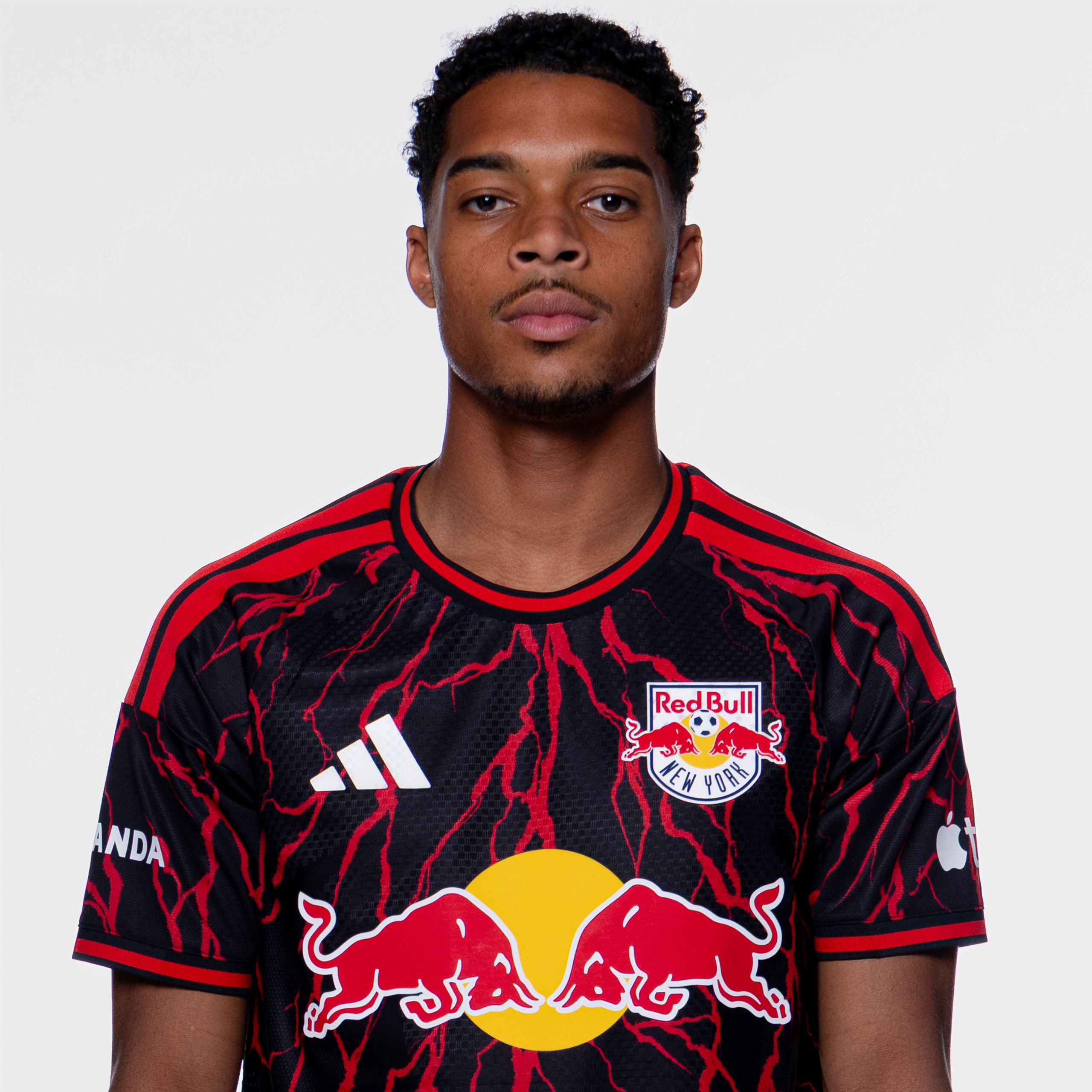 Red Bull New York defender Justin Che poses for a portrait.