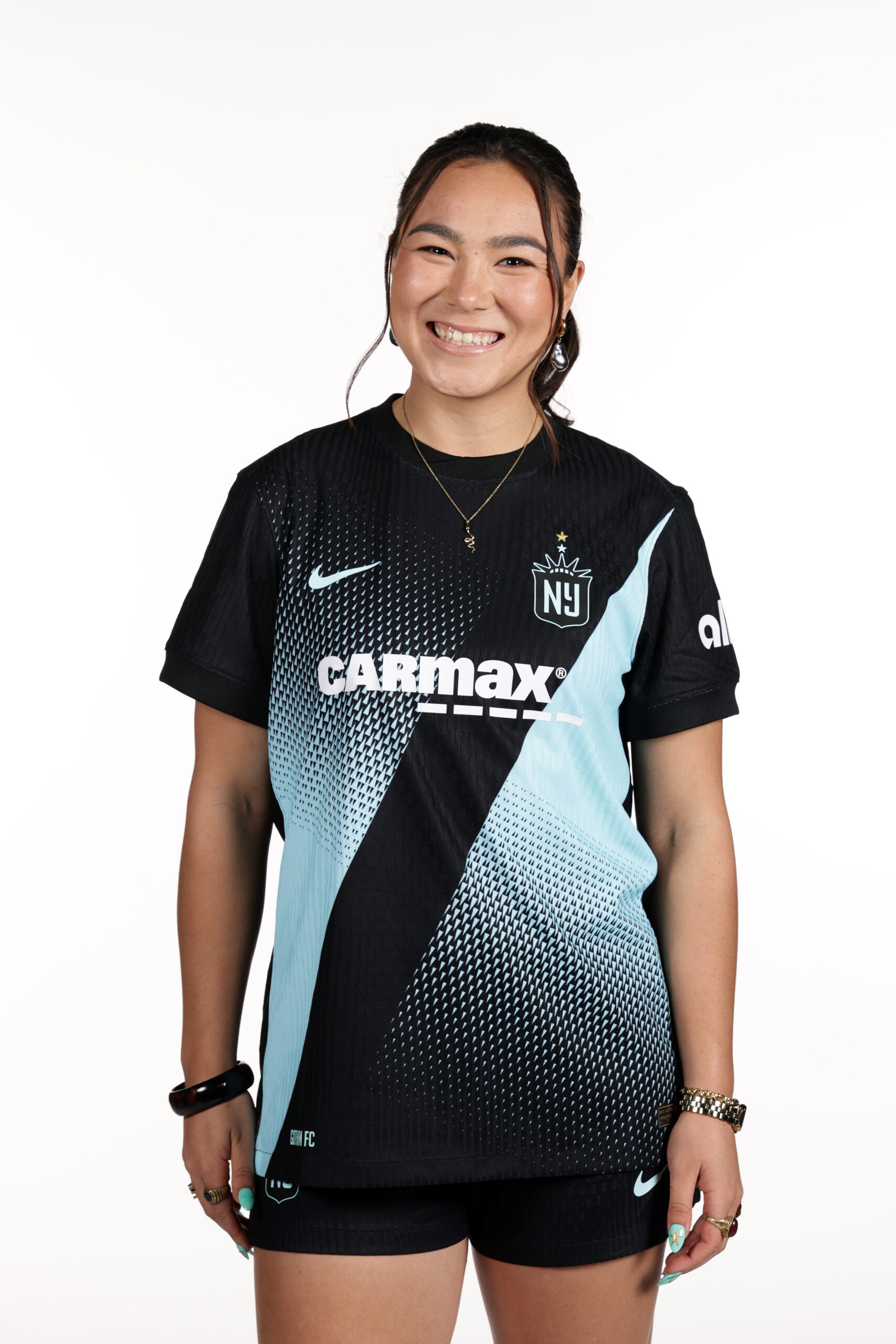 Andrea Kitahata poses for a portrait during Gotham FC Media Day.