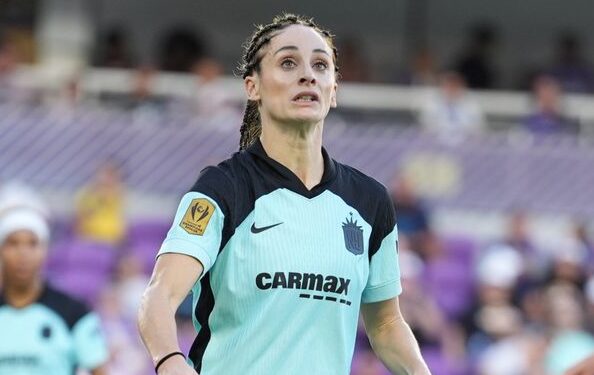 Esther during a Gotham FC match.