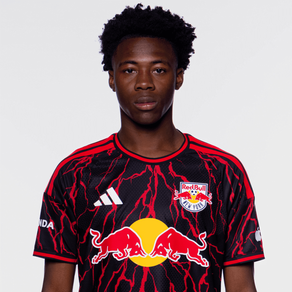 Red Bull New York forward Roald Mitchell poses for a portrait.