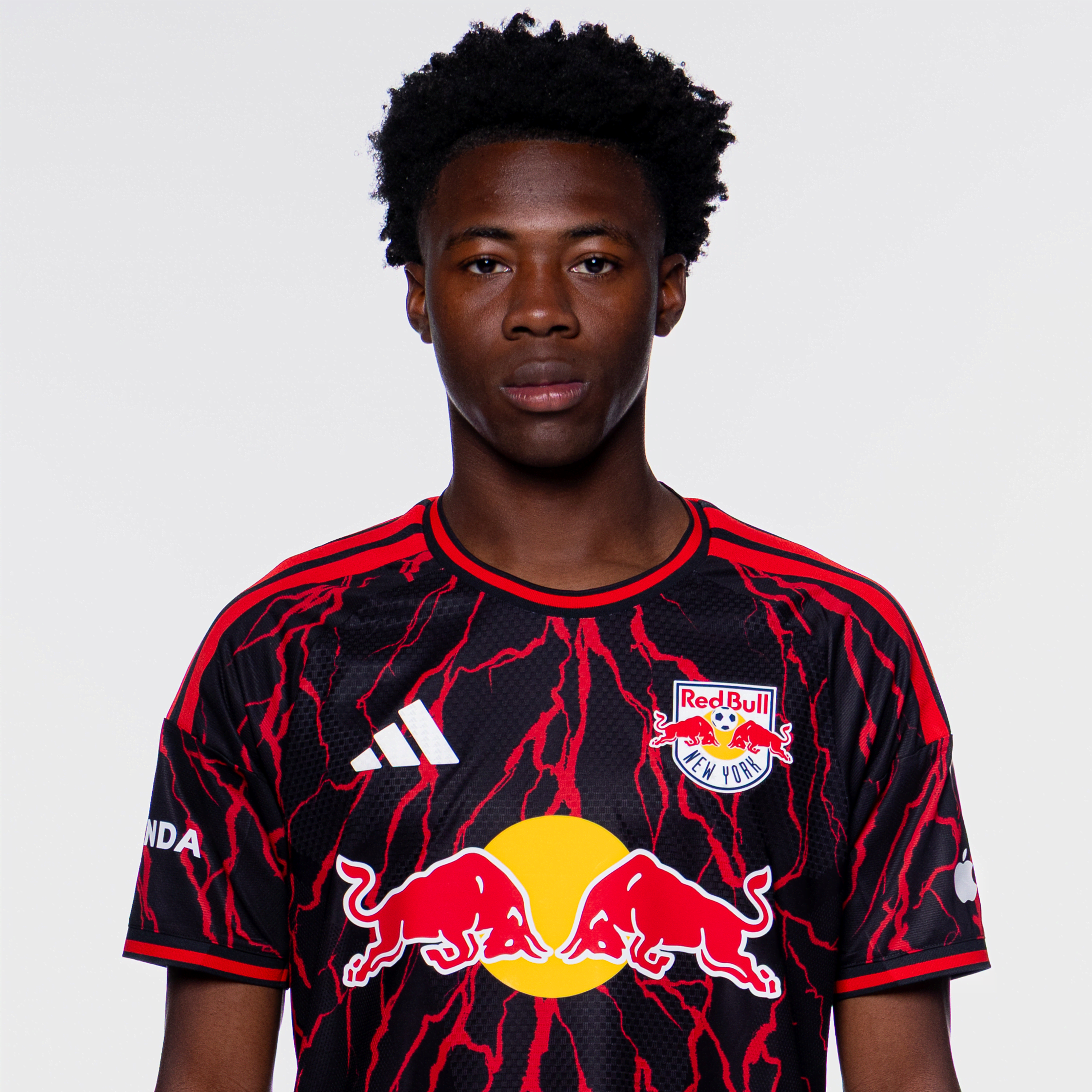 Red Bull New York forward Roald Mitchell poses for a portrait.