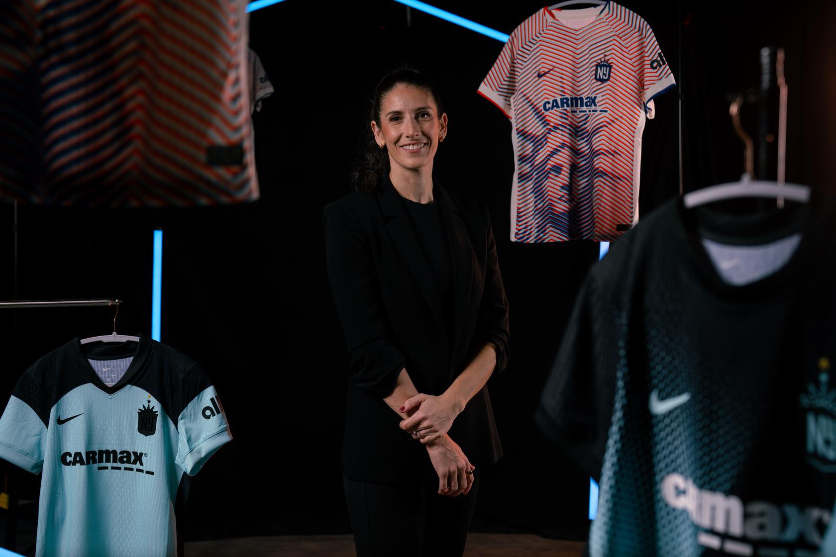 Gotham FC general manager Yael Averbuch West poses during 2026 media day.