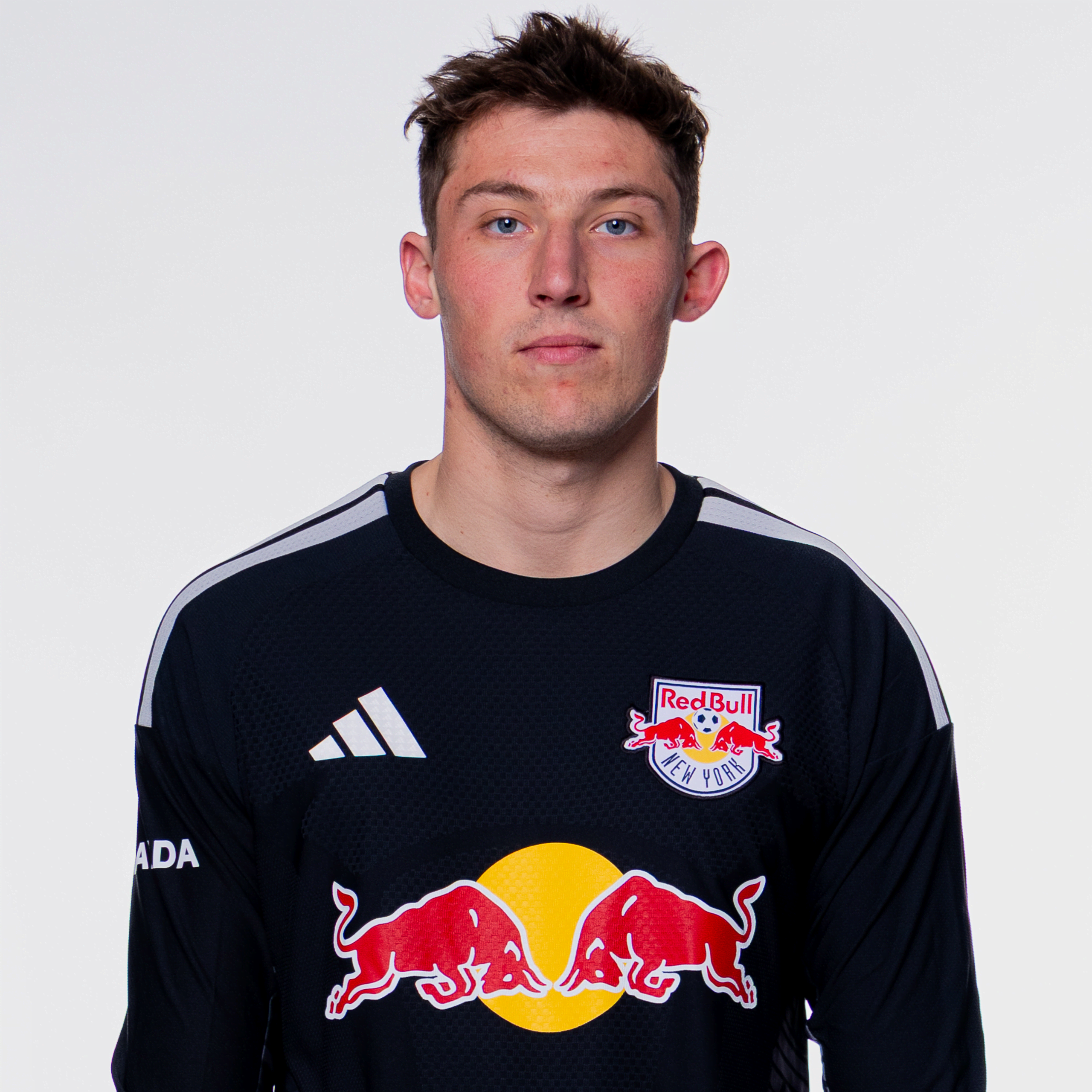 Red Bull New York goalkeeper A.J. Marcucci poses for a portrait.