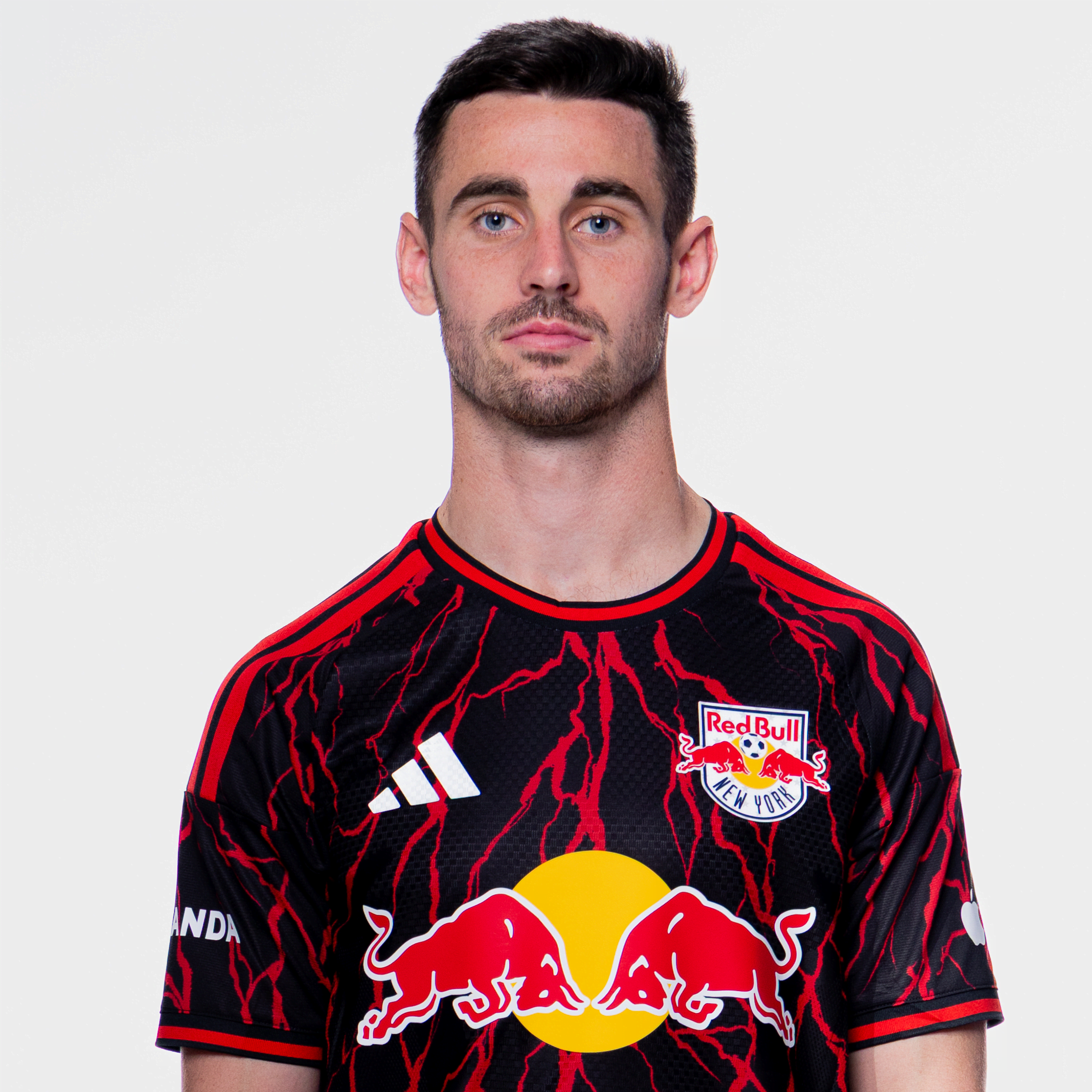 Red Bull New York defender Dylan Nealis poses for a portrait.