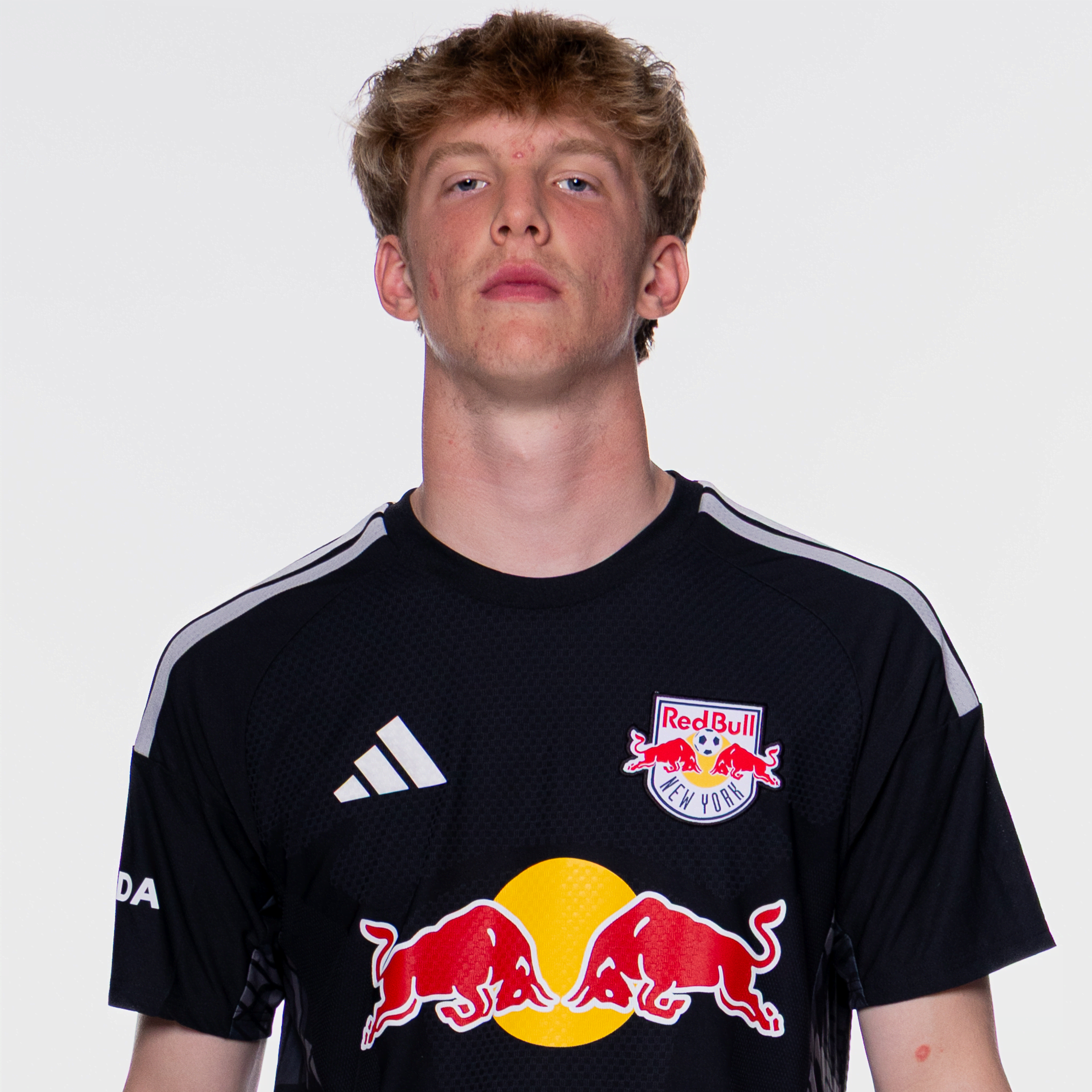 Red Bull New York goalkeeper Aidan Stokes poses for a portrait.
