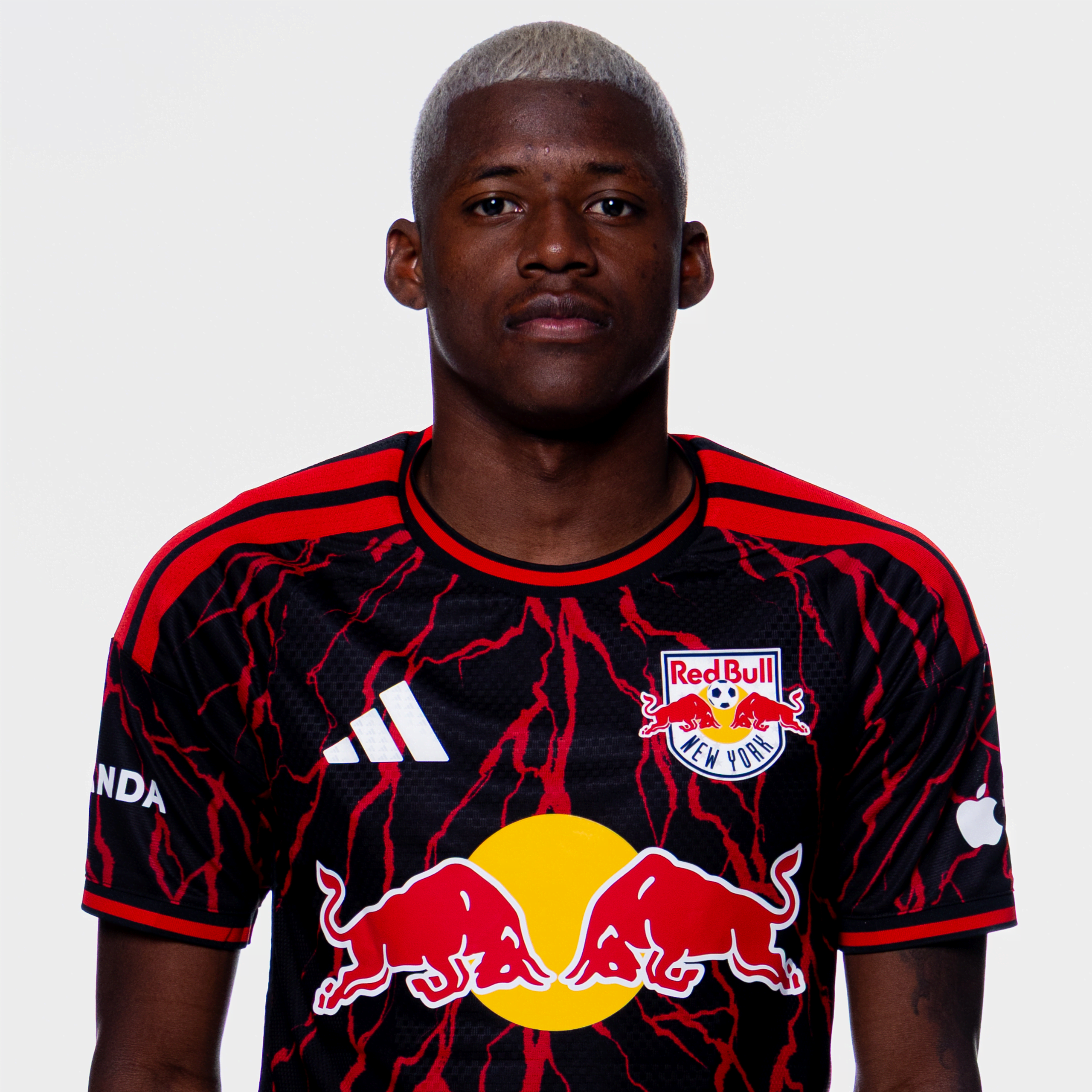 Red Bull New York defender Omar Valencia poses for a portrait.
