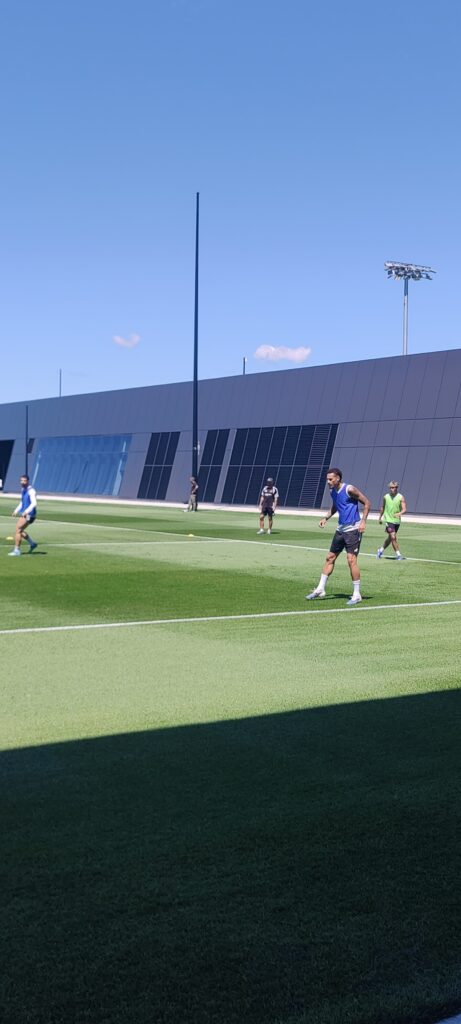 Rhys Williams trains with Red Bull New York.