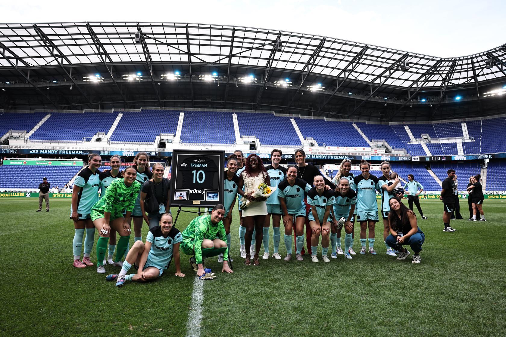 Mandy Freeman Receives Emotional 10-Year Tribute From Gotham FC and Fans