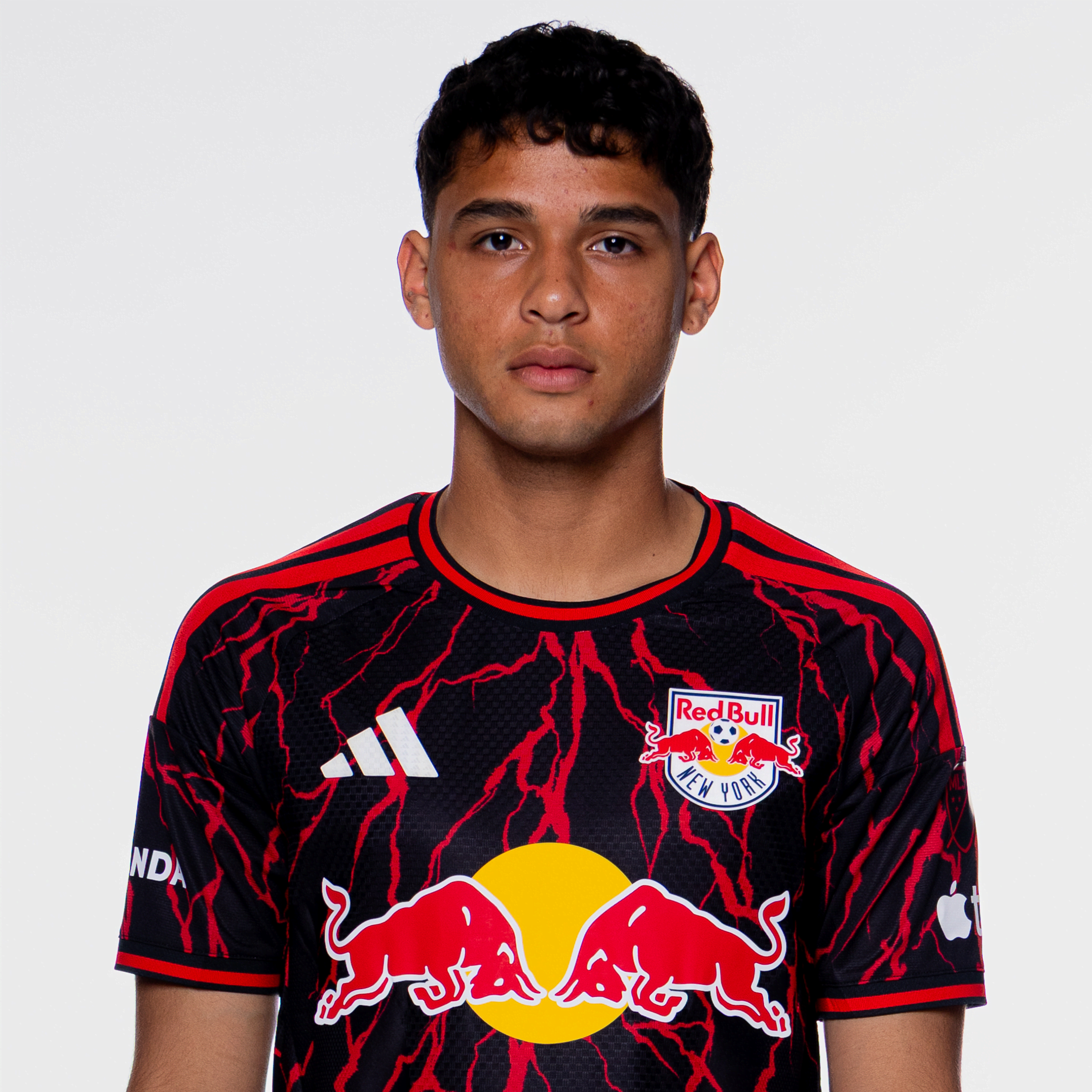 Red Bull New York forward Andy Rojas poses for a portrait.
