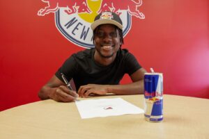 Red Bull New York midfielder Ronald Donkor signs a contract extension on June 2, 2026.