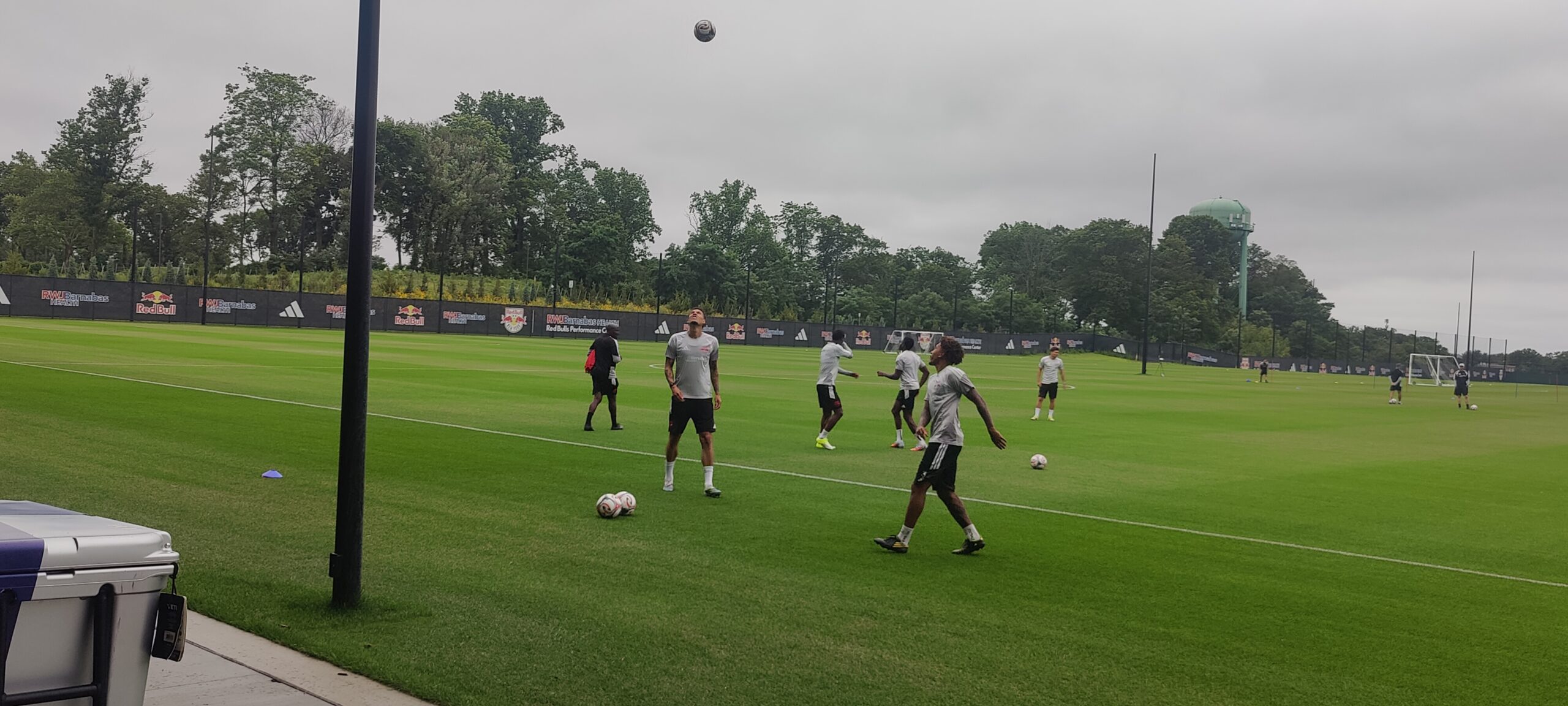 Rhys Williams trains with Red Bull New York.