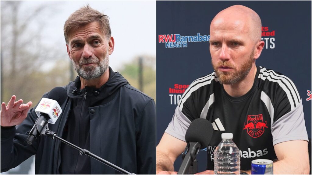 Jurgen Klopp (photo credit: Vincent Carchietta-Imagn Images) and Michael Bradley