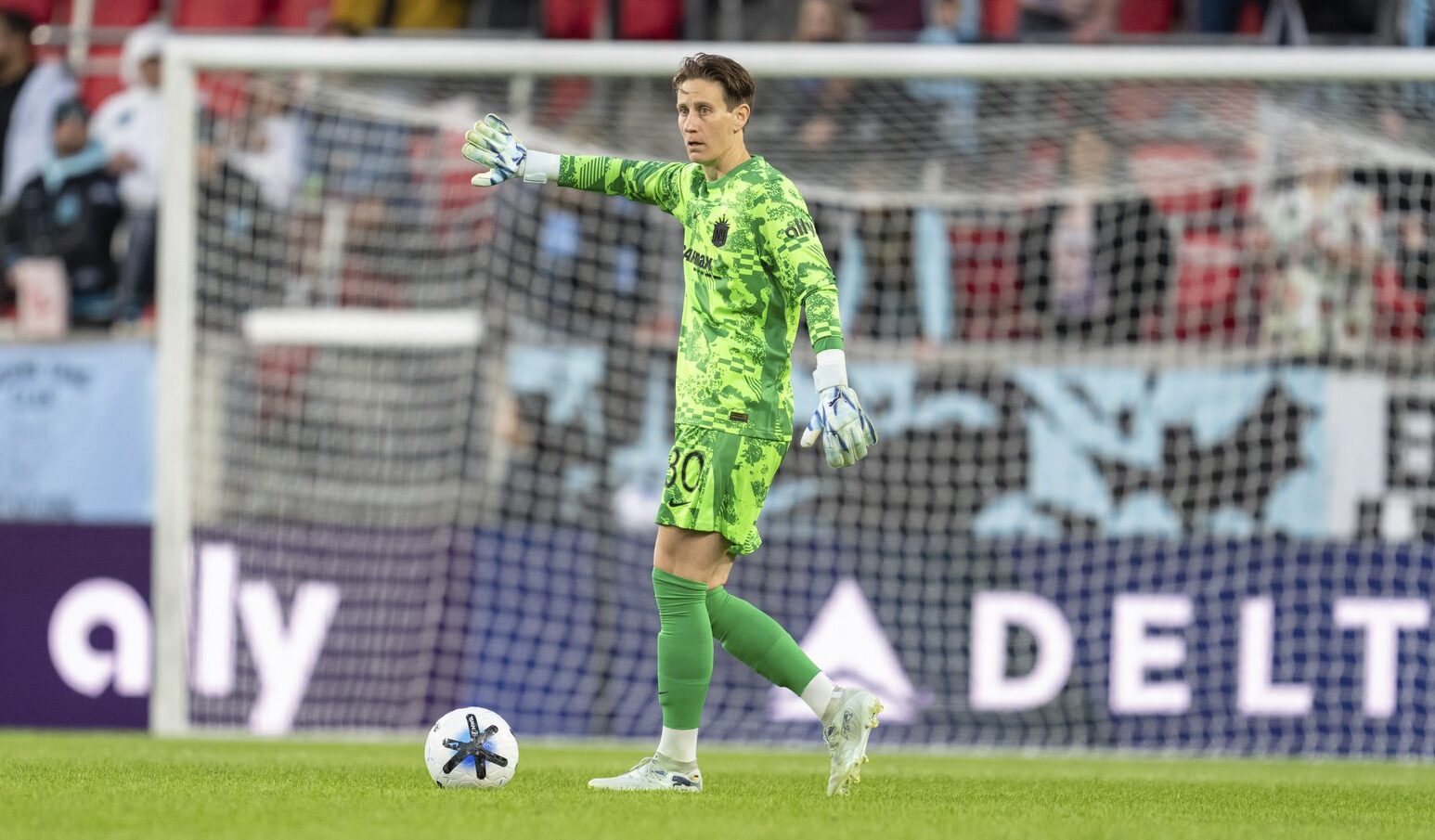 Goalkeeper Ann-Katrin Berger in action for Gotham FC.