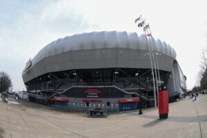 Exterior view of Sports Illustrated Stadium.