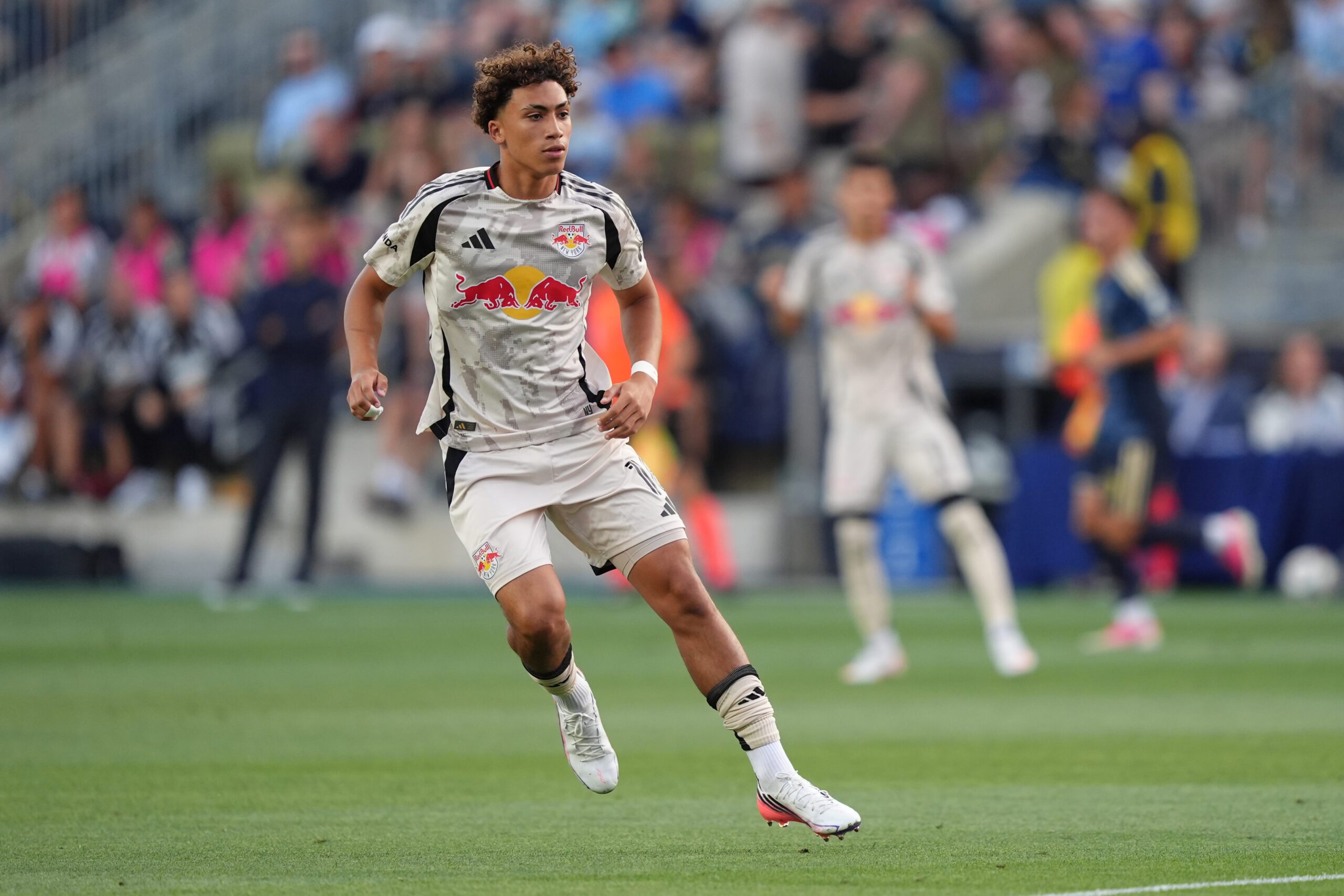 Red Bull New York forward Julian Hall in action.