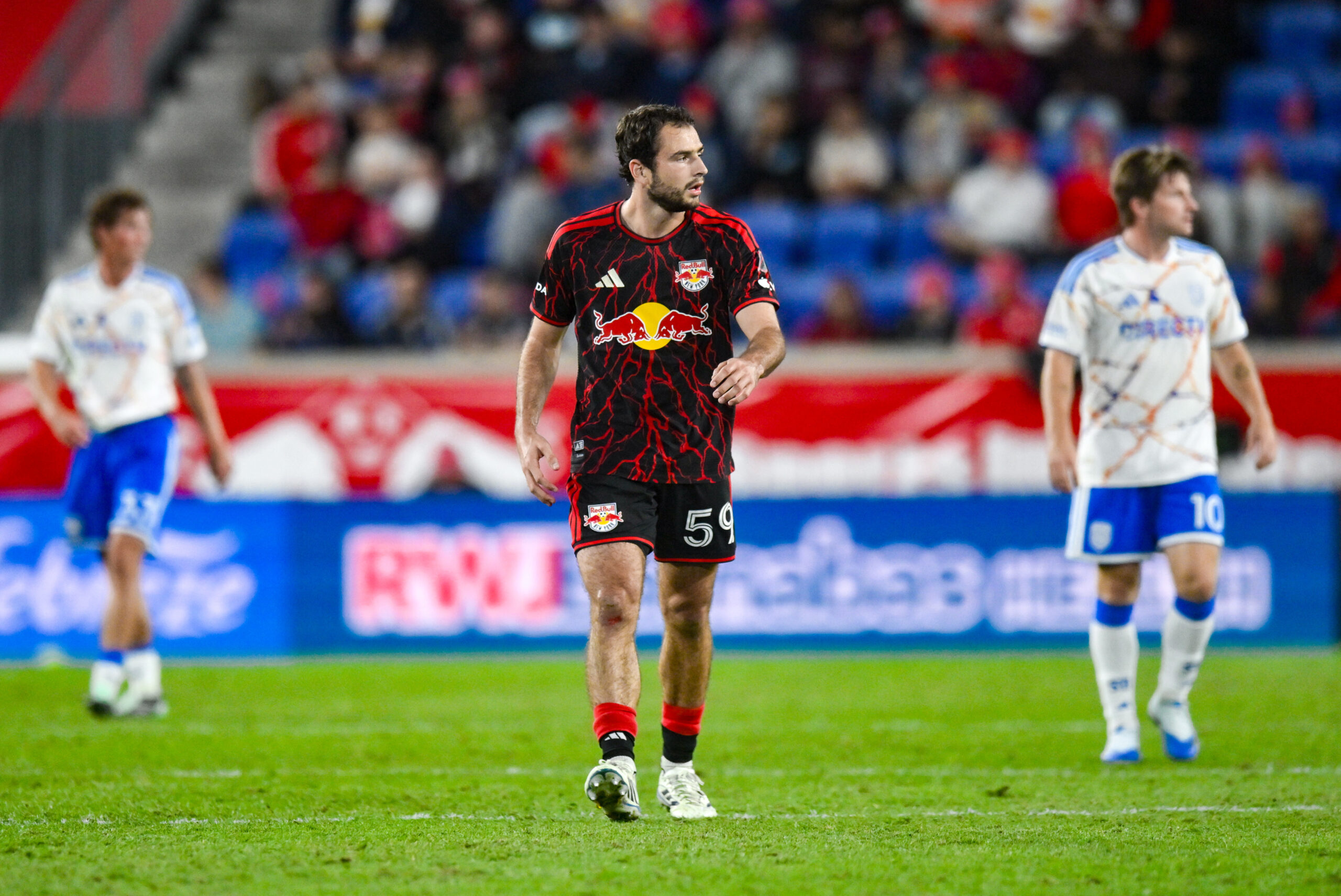Red Bull New York defender Devin Padelford in action during the first half against San Diego FC at Sports Illustrated Stadium.